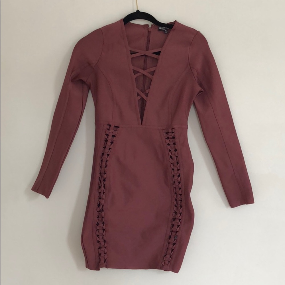 Sexy bandage dress - mauve